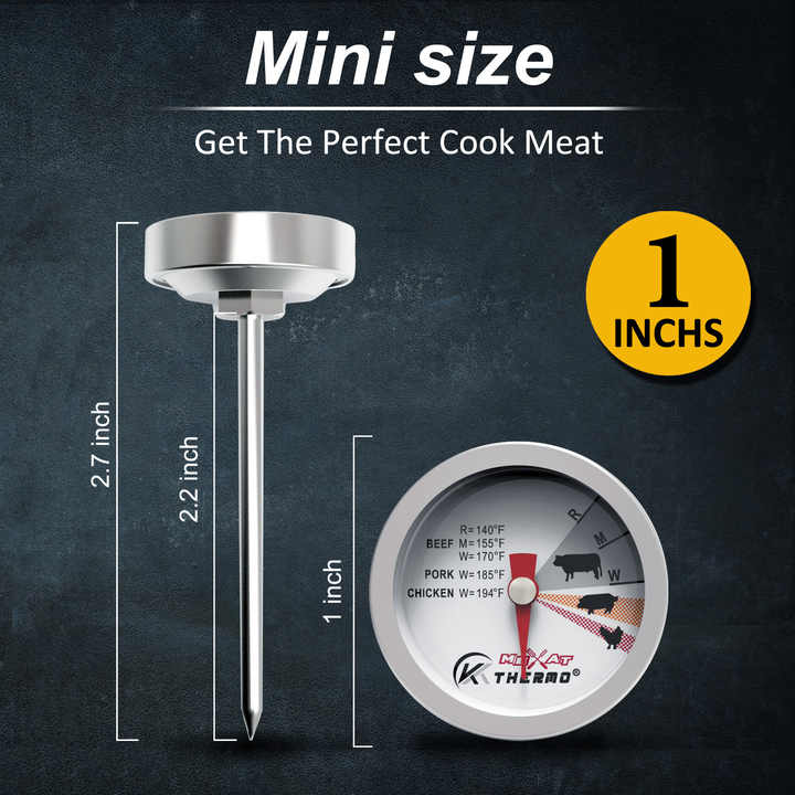 KT THERMO Dial Refrigerator Thermometer - 2 Inch Stainless Steel Freezer/Refrigerator Thermometer - View #8