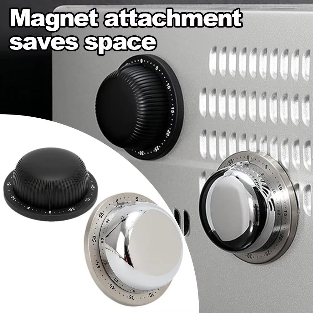 Durable Kitchen Timer Durable Metal Kitchen Timer – Silver Mechanical Cooking Timer